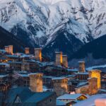Svan stone towers in Mestia