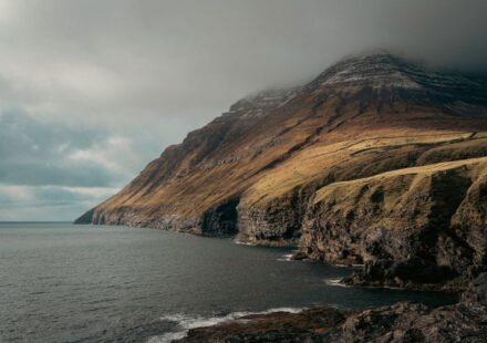 Green sea cliffs dropping into the North Atlantic